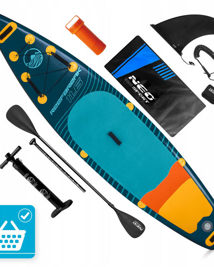Pripučiama SUP irklentė STAND UP PADDLE 350 cm su priedais