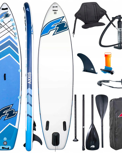 Pripučiama SUP lenta F2 Axxis 11'6" Light Blue Combo su irklu 2-in-1 ir sėdyne