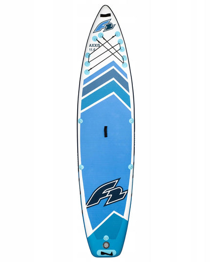 Pripučiama SUP lenta F2 Axxis 11'6" Light Blue Combo su irklu 2-in-1 ir sėdyne