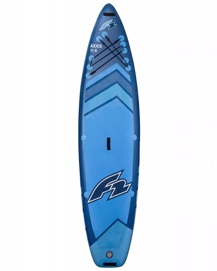 Pripučiama SUP lenta F2 Axxis 11'6" Navy Blue Combo, 2-in-1 irklas, sėdynė