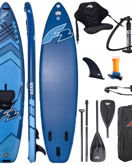 Pripučiama SUP lenta F2 Axxis 11'6" Navy Blue Combo, 2-in-1 irklas, sėdynė