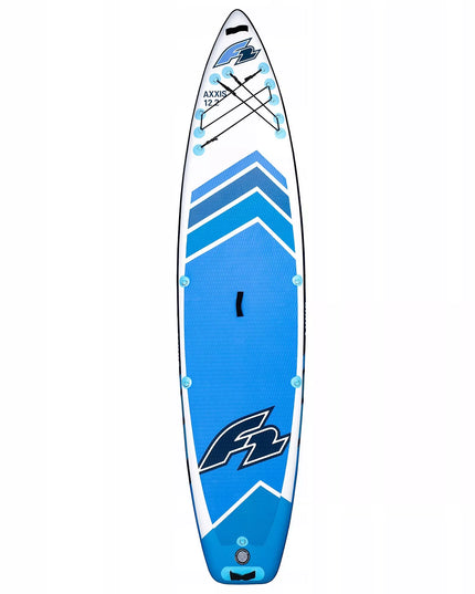 Pripučiama SUP lenta F2 Axxis 12'2" Light Blue Combo su 2in1 irklu ir sėdyne