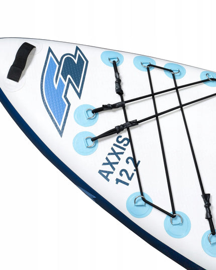 Pripučiama SUP lenta, irklentė F2 Axxis 11'6" Light Blue Combo su irklu 2-in-1 ir sėdyne