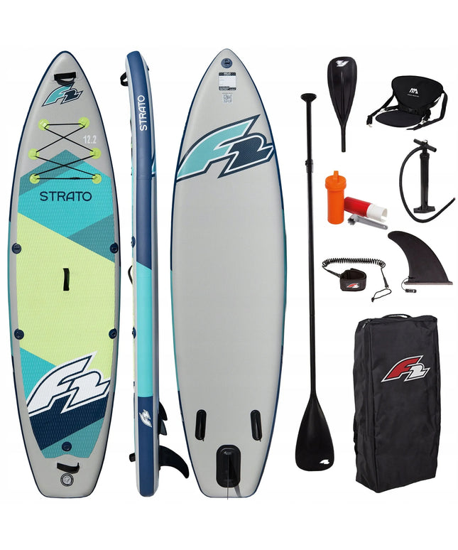 Pripučiama SUP lenta, irklentė F2 Strato 12'2" Green COMBO