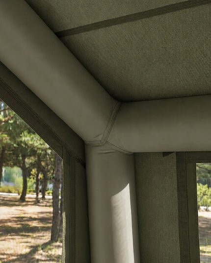 Pripučiamas kempingo ir glamping palapinė 5-7 asmenims, didelis prieangis, Oxford 420D