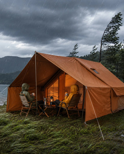 Pripučiamas kempingo ir glamping palapinė Boste 4 asmenims su prieangiu ir pompa