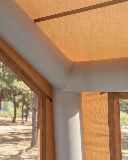 Pripučiamas kempingo ir glamping palapinė Boste 4 asmenims su prieangiu ir pompa