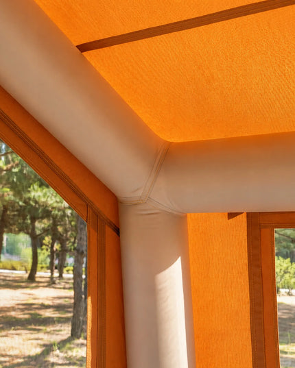 Pripučiamas kempingo ir glampingo palapinės 5–7 asmenims, didelis prieangis, Oxford 420D