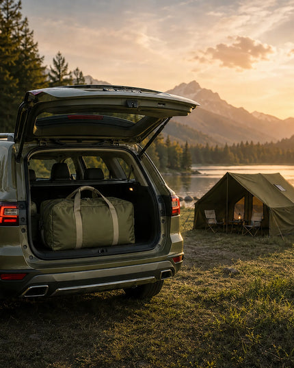 Pripučiamas kempingo ir glampingo palapinės „Boste AirCab“, 4 vietų, su priebučiu ir pompa, tvirtas