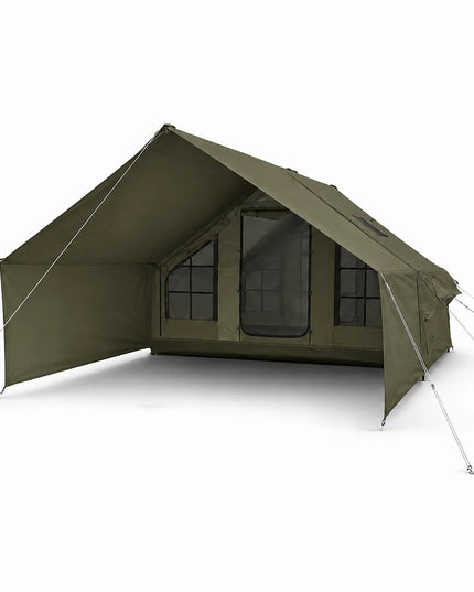 Pripučiamas kempingo ir glampingo palapinės „Boste AirCab“, 4 vietų, su priebučiu ir pompa, tvirtas