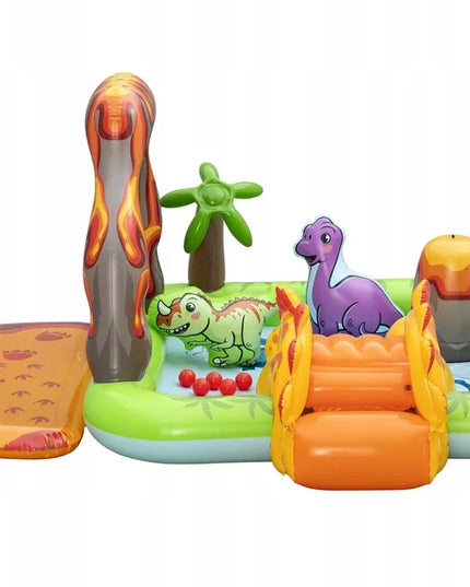 Pripučiamas vandens žaidimų centras Bestway Dinozaurai 262x188x102 su čiuožykla