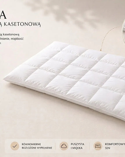 Pūkų antklodė 200x220 superVASARINĖ 700g KREMINĖ, ROŽINĖ arba BALTA