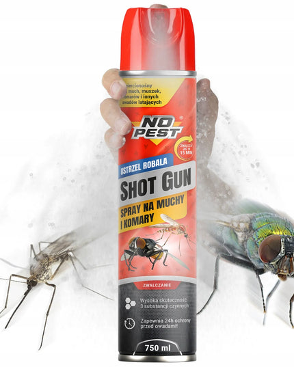 Purškiklis nuo musių, vaisinių musių ir uodų NO PEST 750 ml SHOTGUN