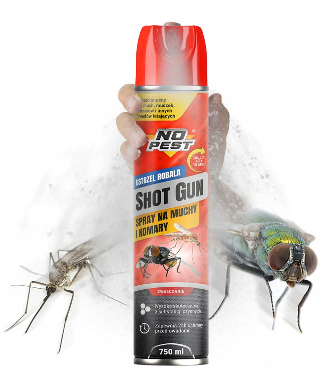 Purškiklis nuo musių, vaisinių musių ir uodų NO PEST 750 ml SHOTGUN