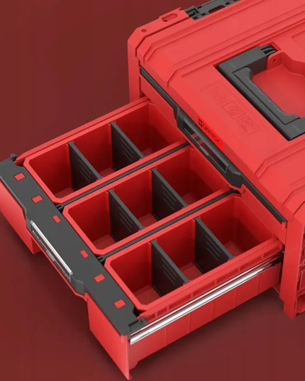 QBRICK SYSTEM PRO Drawer 2 Toolbox 2.0 Expert RED Ultra HD Custom 9,5 l + 4,5 l