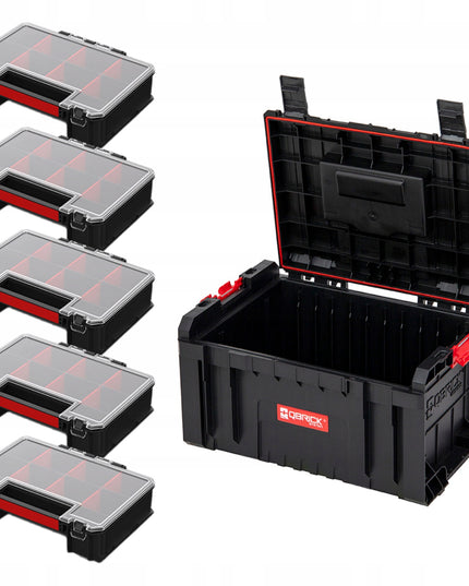 QBRICK SYSTEM PRO+TWO TOOLBOX 2.0 įrankių dėžė su 5x TWO ORGANIZER MULTI