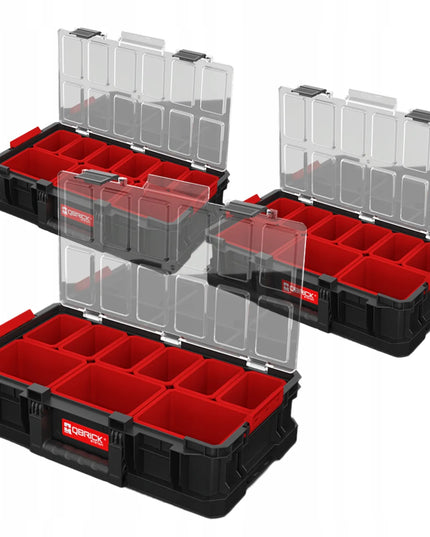 QBRICK SYSTEM TWO ORGANIZER Plus su dangčiu, didelė įrankių dėžė, 3 vnt.
