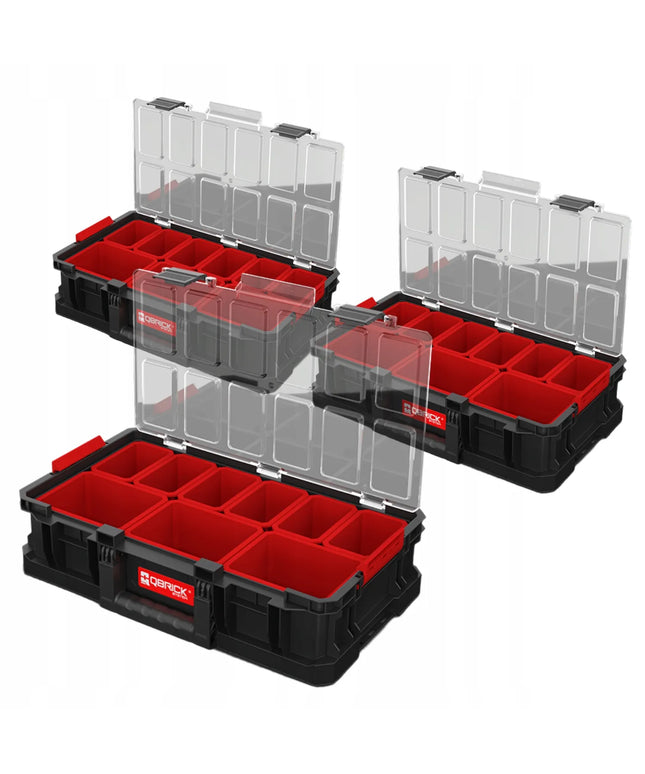 QBRICK SYSTEM TWO ORGANIZER Plus su dangčiu, didelė įrankių dėžė, 3 vnt.