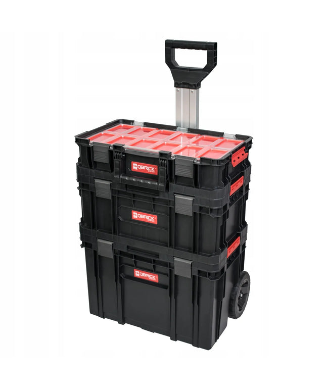 Qbrick System TWO SET Plus Vario 3-in-1 įrankių dėžių rinkinys su ratukais