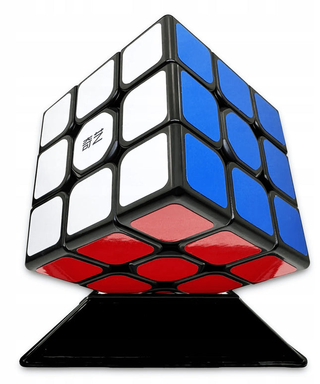 QiYi 3x3 originali loginis kubas – greitas profesionalus žaislas su stovu