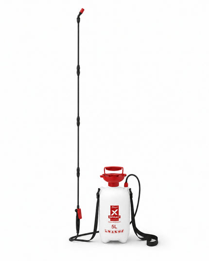 Rankinis 5 L slėginis purkštuvas, skirtas augalams, su 95 cm lancetu