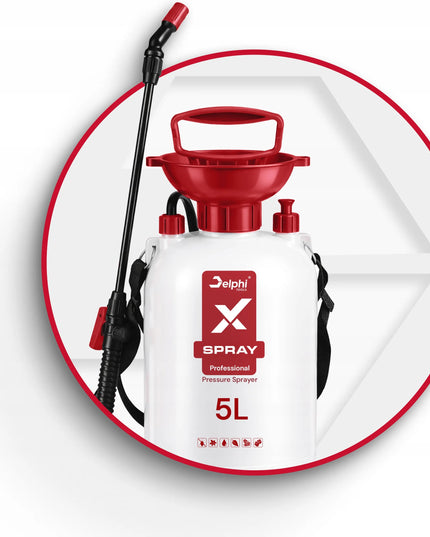 Rankinis 5 L slėginis purkštuvas, skirtas augalams, su 95 cm lancetu