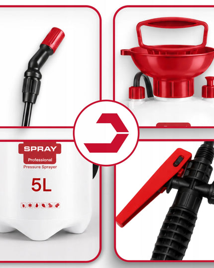 Rankinis 5 L slėginis purkštuvas, skirtas augalams, su 95 cm lancetu