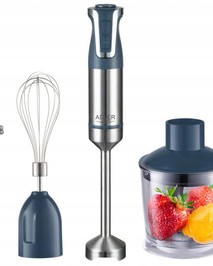 Rankinis blenderis Adler CR – 1800W, 20 greičių nustatymai + Turbo, su smulkintuvu, plaktuvu ir pieno putų gaminimo funkcija