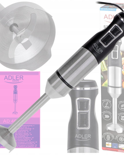 Galingas rankinis blenderis Adler AD 4628 – 1900W, Turbo funkcija, ledo smulkinimas, tylus veikimas