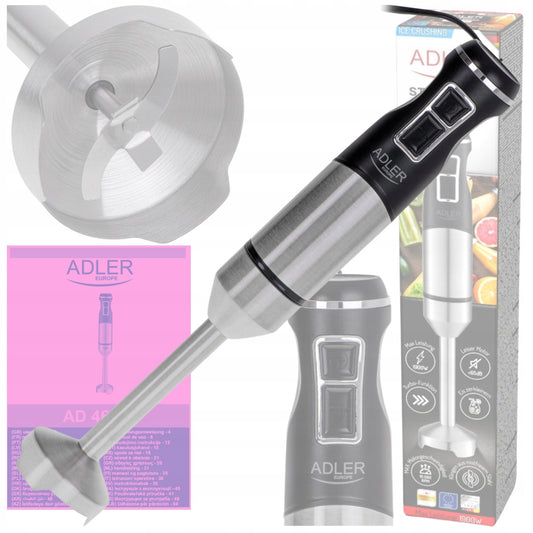 Galingas rankinis blenderis Adler AD 4628 – 1900W, Turbo funkcija, ledo smulkinimas, tylus veikimas