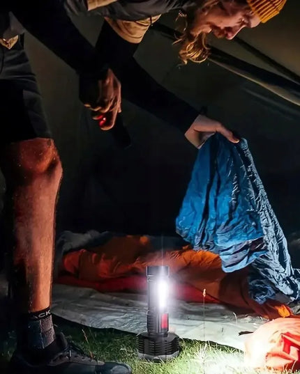 Rankinis LED prožektorius daugiafunkcinis taktinio stiliaus su USB įkrovimu