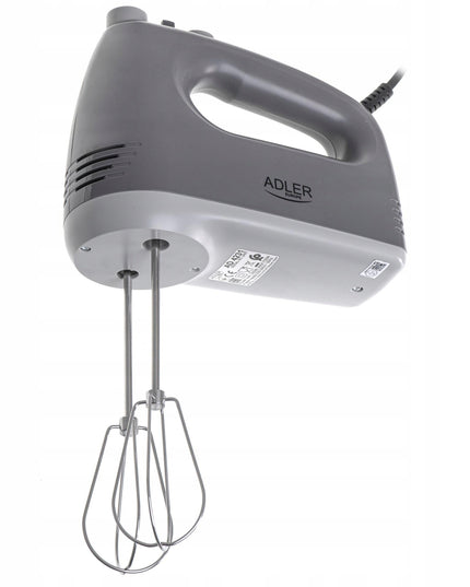 Rankinis mikseris Adler AD4231 – 750W, 5 greičiai + TURBO, nerūdijančio plieno priedai, su papildomais aksesuarais