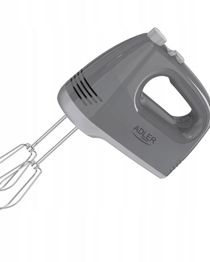 Rankinis mikseris Adler AD4231 – 750W, 5 greičiai + TURBO, nerūdijančio plieno priedai, su papildomais aksesuarais