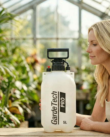 Rankinis slėginis purkštuvas 5L GardeTech PRO, ilgas plieninis antgalis 128cm