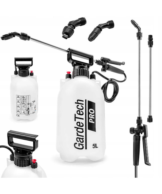 Rankinis slėginis purkštuvas 5L GardeTech PRO su 91 cm plieniniu antgaliu