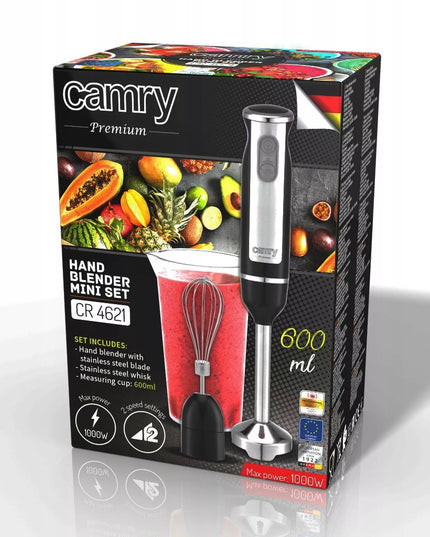 Rankinis trintuvas Camry CR4621 2-in-1 1000W su plakikliu ir 600ml indeliu TURBO