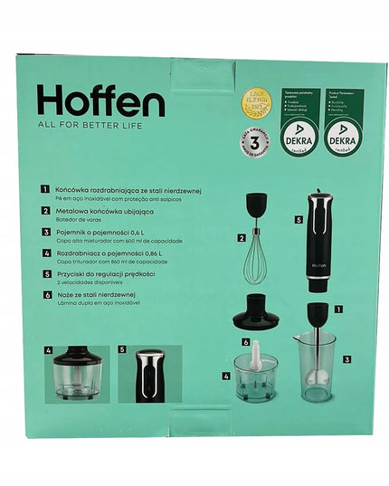 Rankinis trintuvas Hoffen HB809-800 800W juodas rinkinys