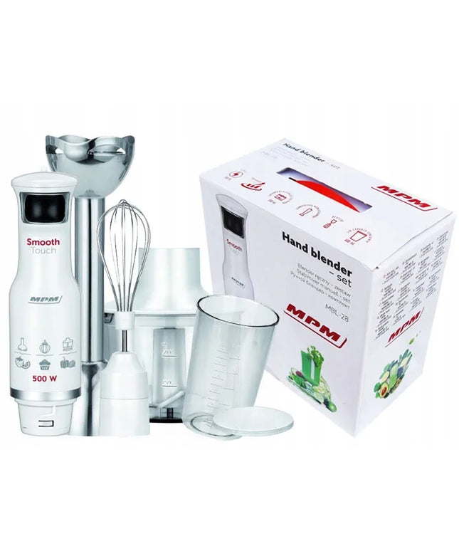 Rankinis trintuvas MPM MBL-28, baltas, 0,6 l, 500 W