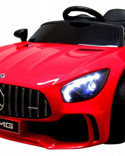 Raudonas Mercedes GTR-S su minkštais EVA ratais, minkšta sėdyne ir licencija
