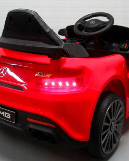 Raudonas Mercedes GTR-S su minkštais EVA ratais, minkšta sėdyne ir licencija