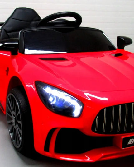 Raudonas Mercedes GTR-S su minkštais EVA ratais, minkšta sėdyne ir licencija