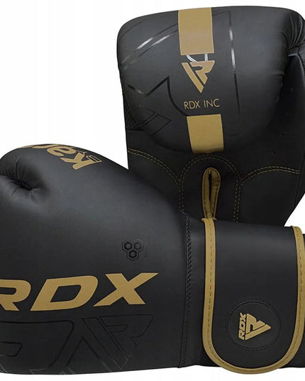 RDX F6 Kara bokso treniruočių pirštinės 14 oz, juodos