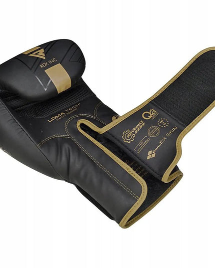 RDX F6 Kara bokso treniruočių pirštinės 14 oz, juodos