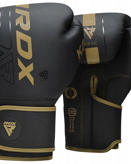 RDX F6 Kara bokso treniruočių pirštinės 14 oz, juodos