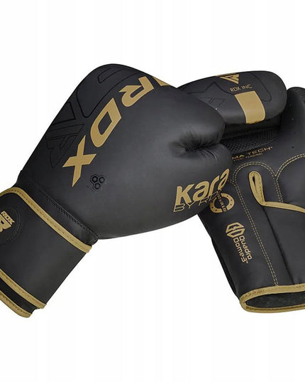 RDX F6 Kara bokso treniruočių pirštinės 14 oz, juodos