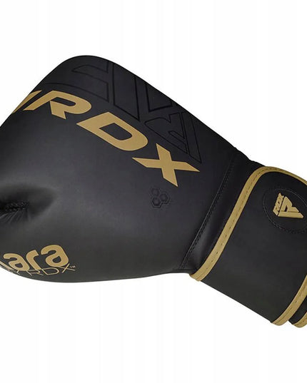 RDX F6 Kara bokso treniruočių pirštinės 14 oz, juodos