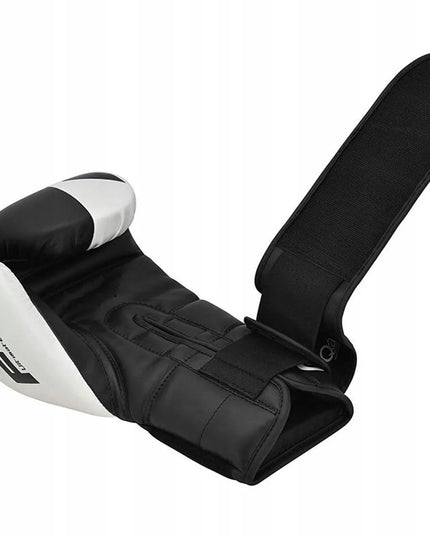 RDX REX F4 bokso pirštinės, juodos ir baltos spalvos, 12oz