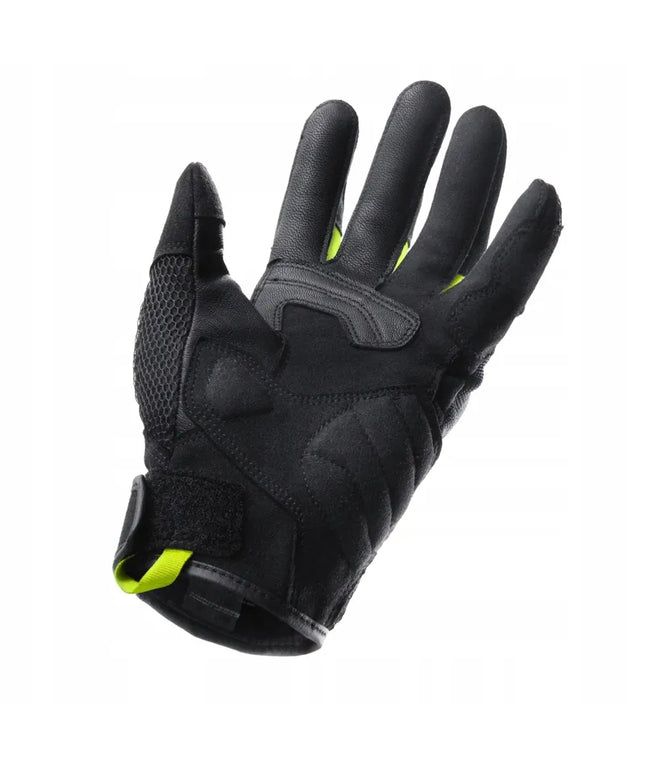 Rebelhorn Core Black Grey Fluo trumpos vasarinės motociklininko pirštinės, M dydis