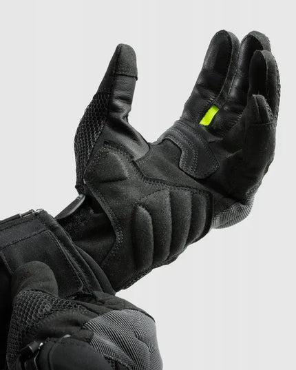REBELHORN CORE BLACK GREY FLUO trumpos vasarinės motociklininko pirštinės XL