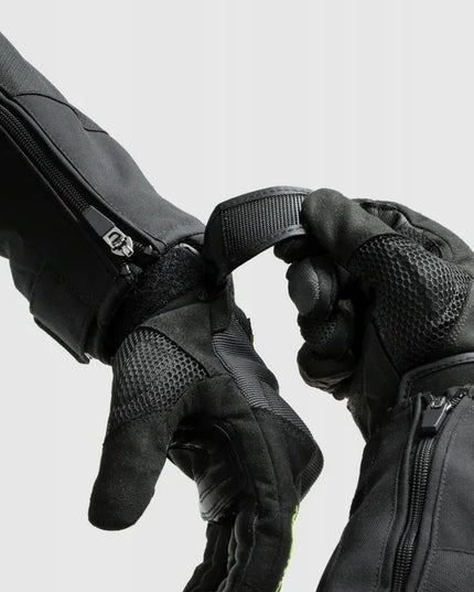 REBELHORN CORE BLACK GREY FLUO trumpos vasarinės motociklininko pirštinės XL